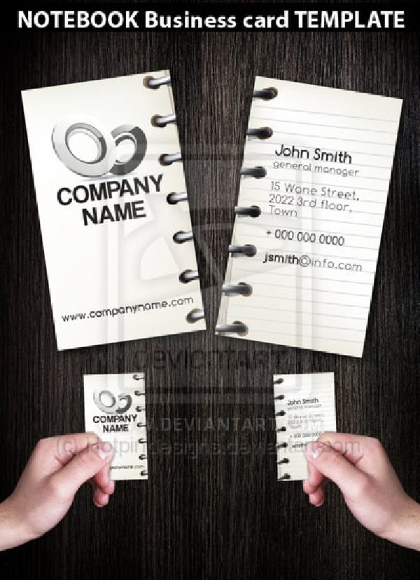 Notebook Business Card