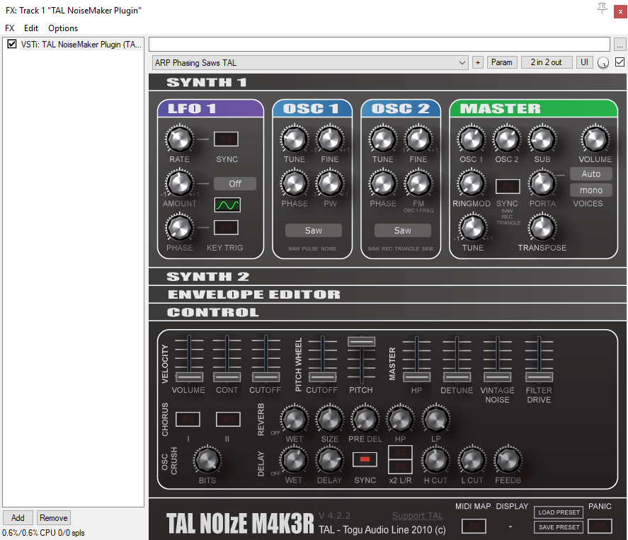 FreeKB Reaper (Pro Audio DAW) Add TAL Noisemaker VST plugin