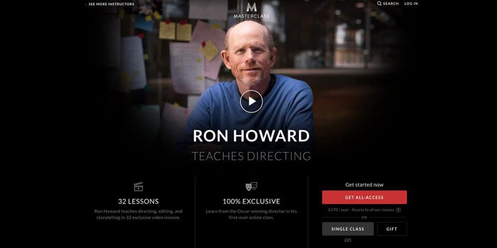 MasterClass AllAccess Pass (15/Month or 180/Year) August 2020