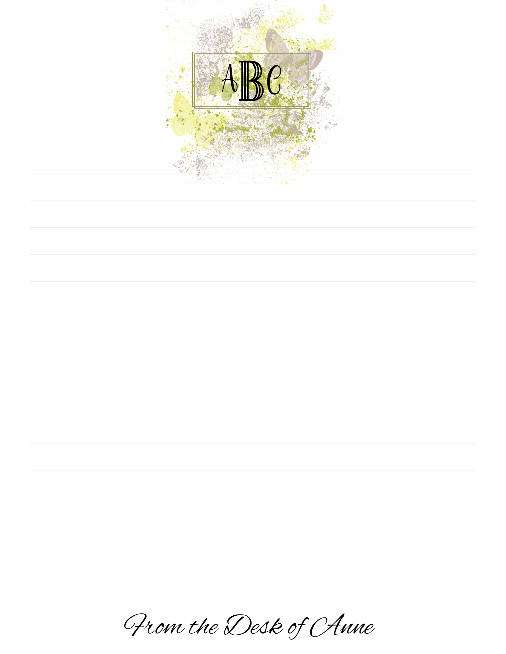 Free Monogram Stationery Maker Create Online & Print at Home