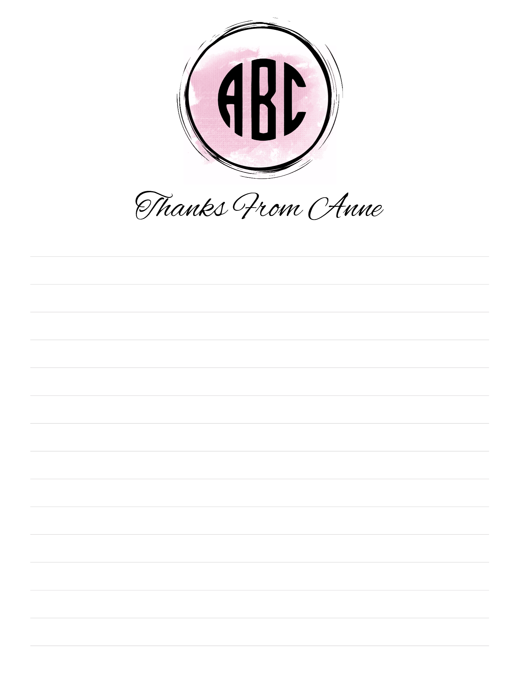 Free Monogram Stationery Maker Create Online & Print at Home