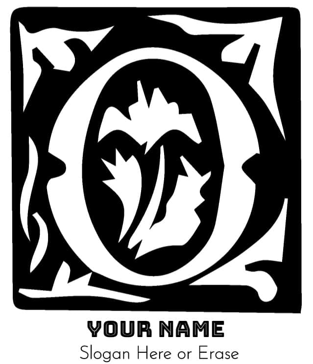 Letter O Monogram Customize Online Instant Download