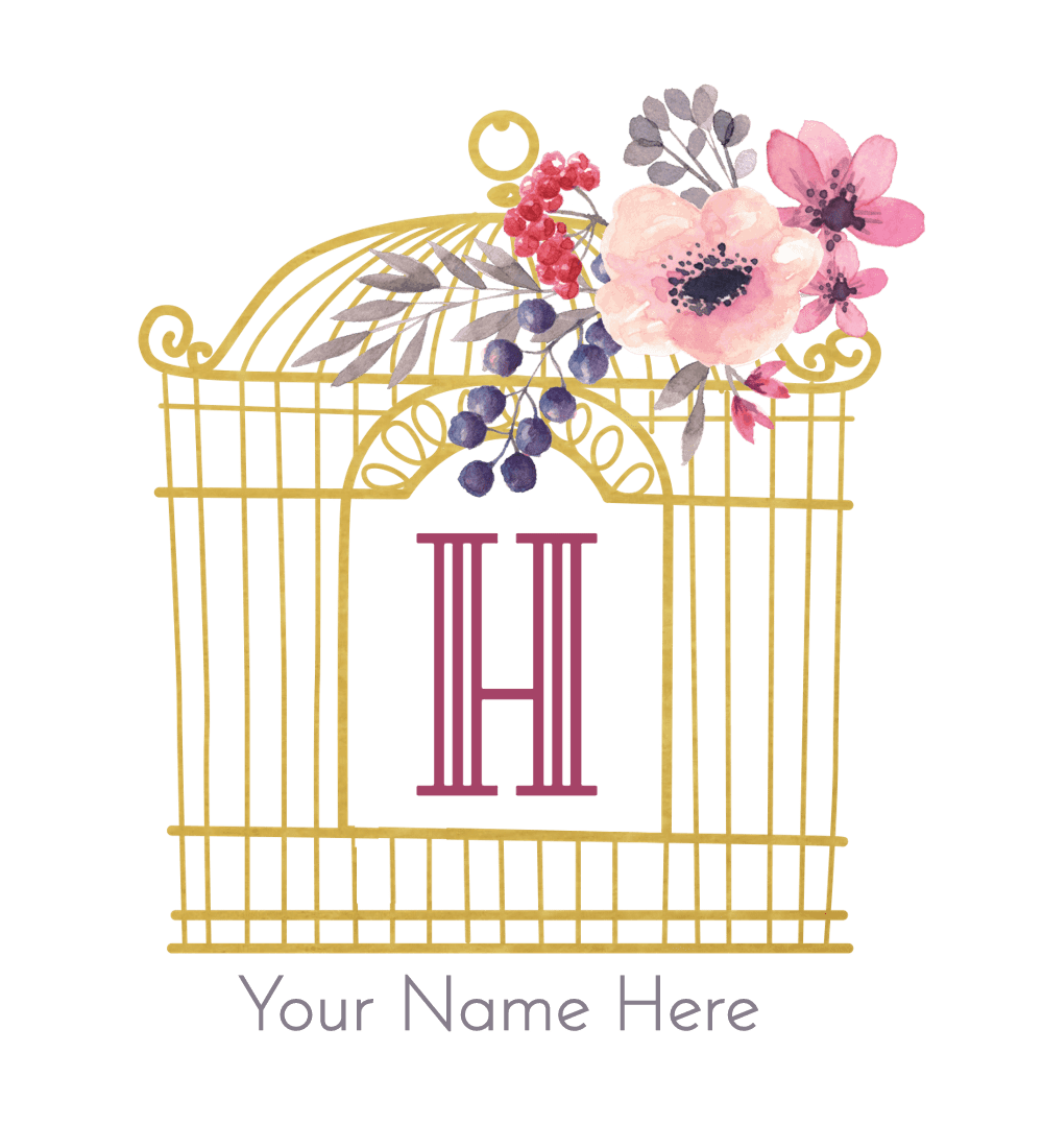 Letter H Monogram Customize Online Instant Download