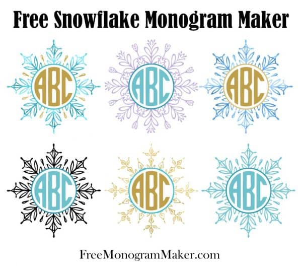 Free Custom Snowflake Monogram Customize Online