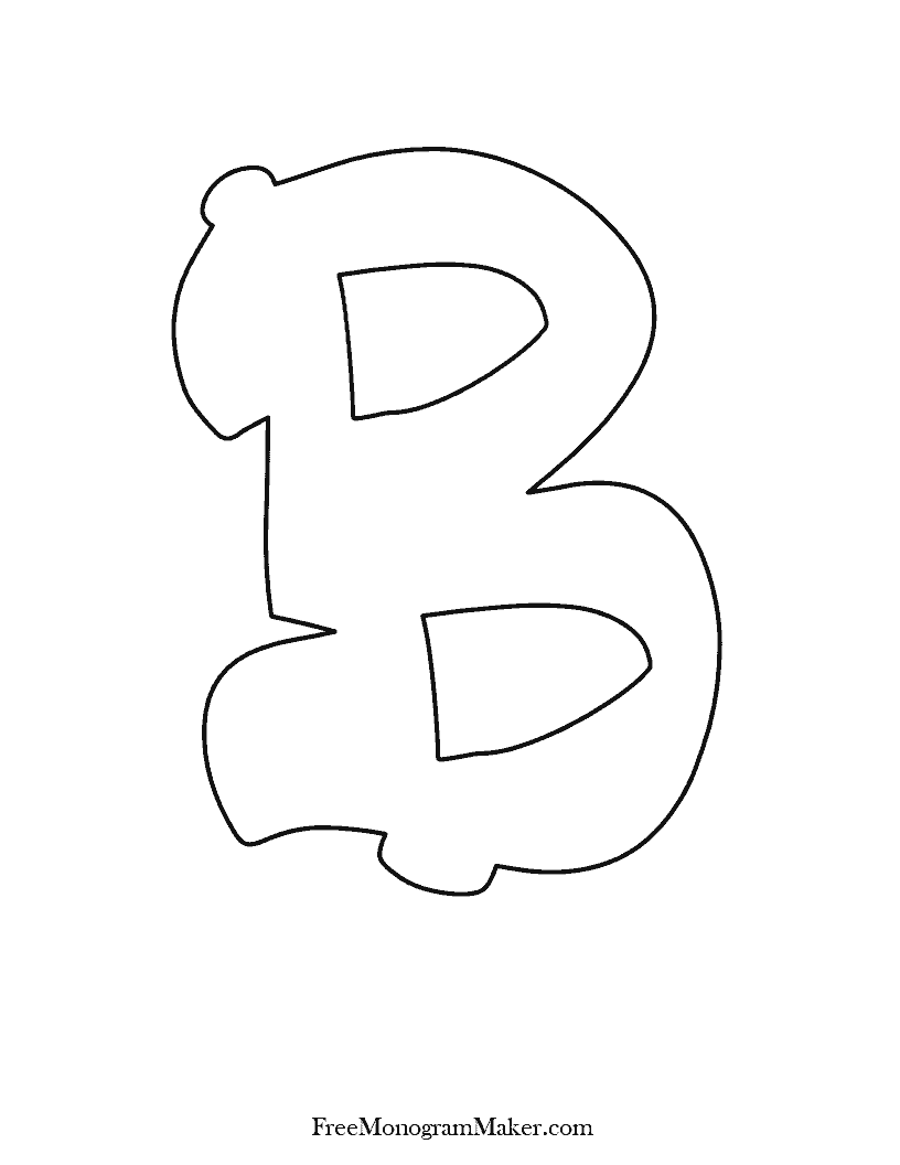 Bubble Letter B