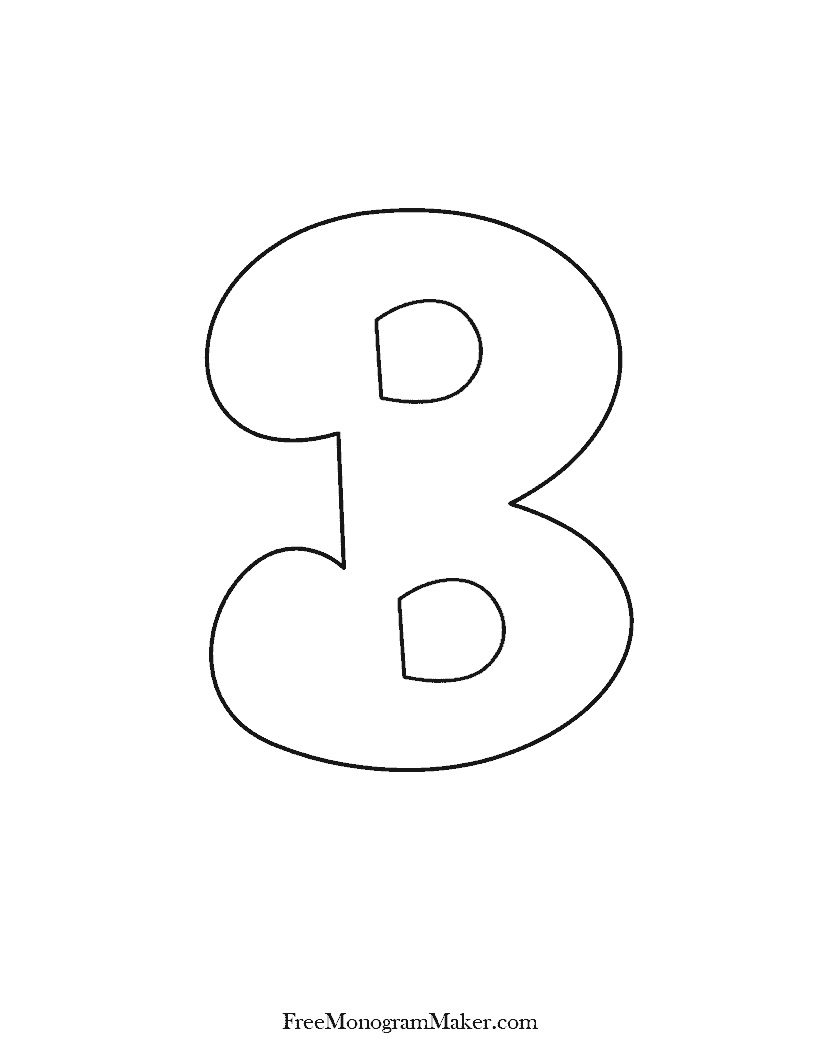 Bubble Letter B