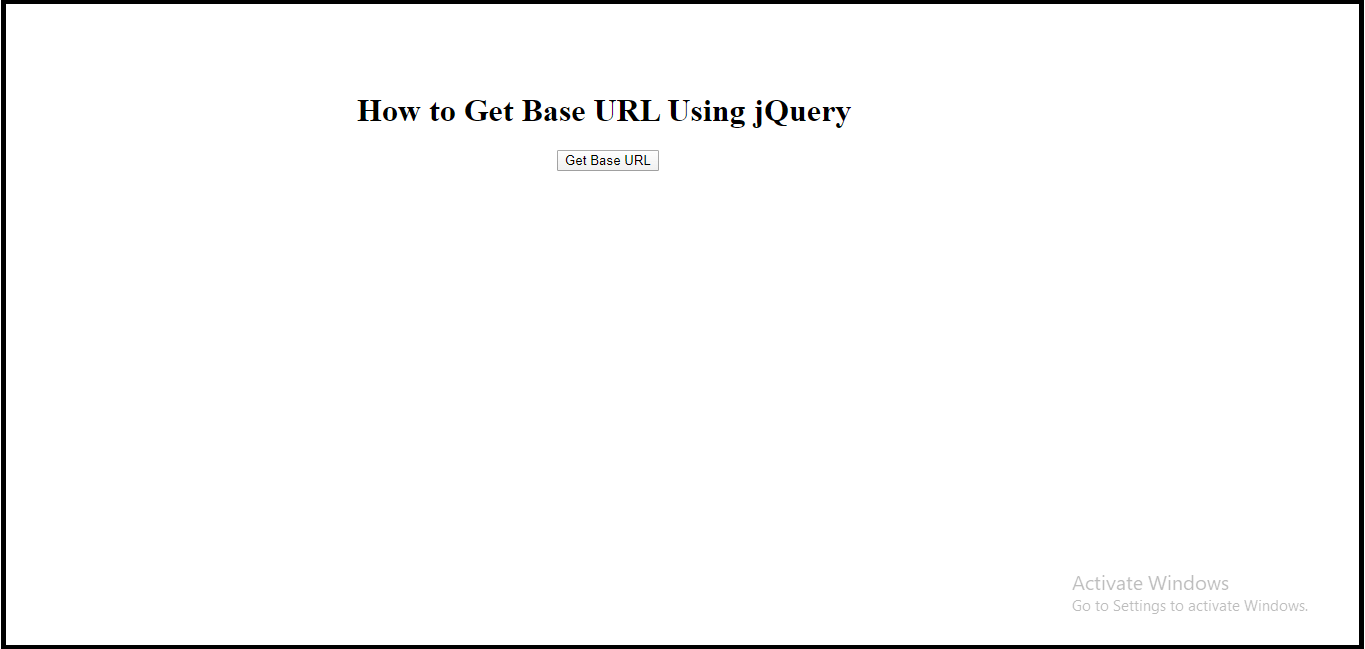 How to Get Base URL Using jQuery Free Online Test
