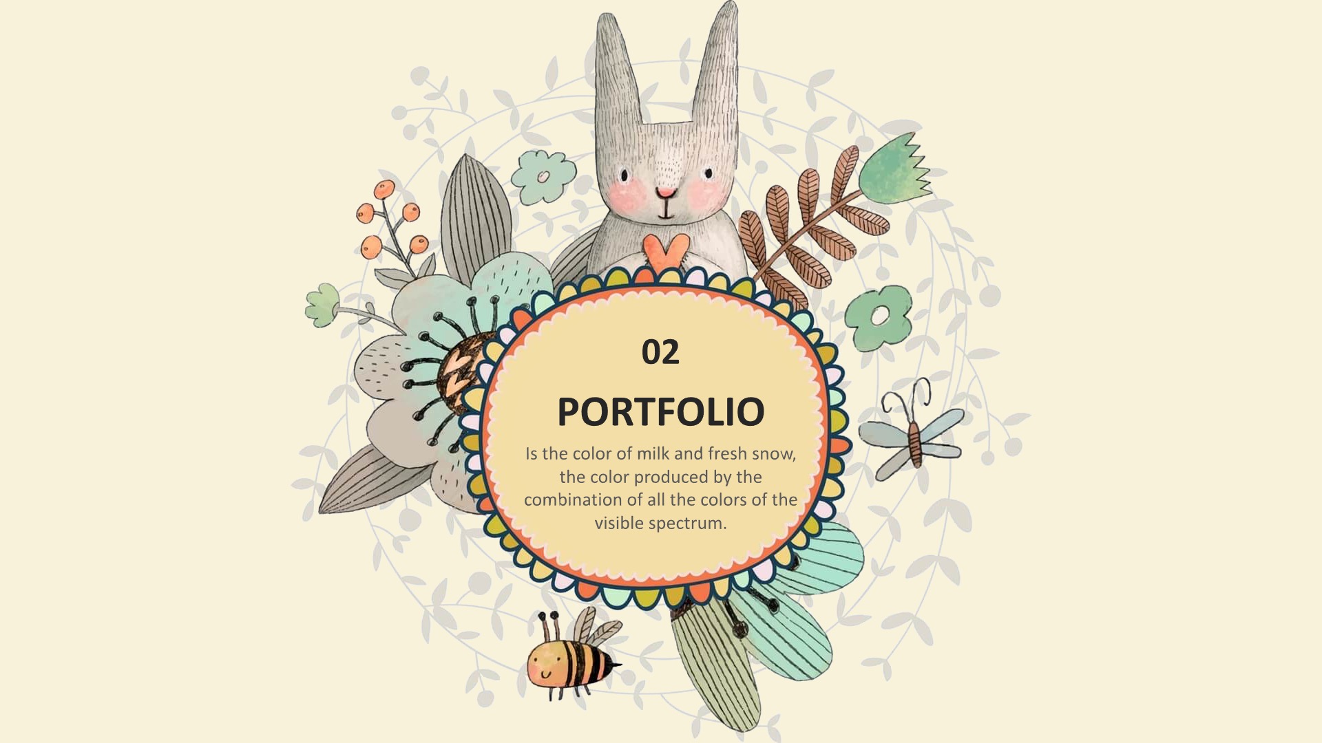Bunny Easter Powerpoint Templates Animals & Wildlife, Google Slides Free PPT Backgrounds