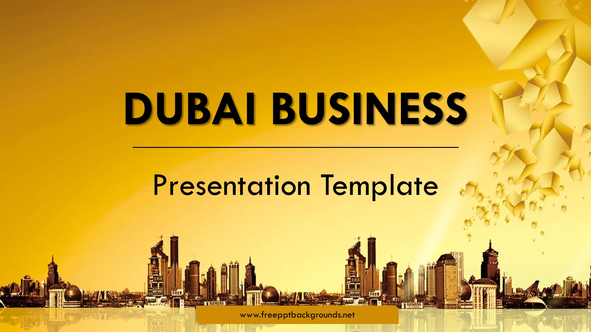 Dubai Business Powerpoint Templates Buildings & Landmarks, Business