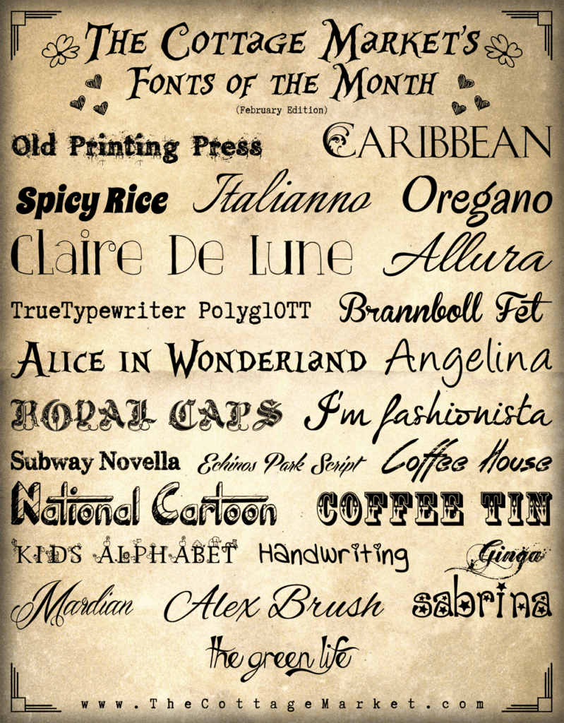 Best Free Fonts some from 1001 Free Fonts