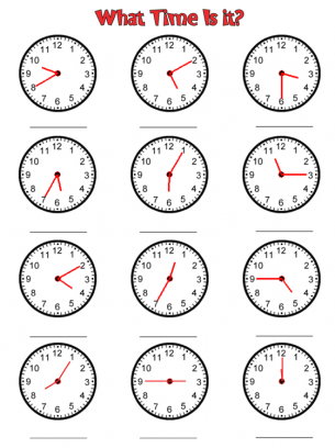 Clock Time Worksheets - Free Printable Online