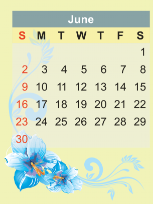 June 2013 Calendar
