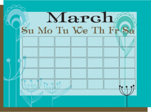 March Calendar Blank Calendar Templates - Free Printable Online