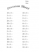 Free Division Pages For Math | Free Printable Online
