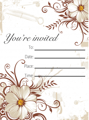 Printable Floral Invitations to Party - Free Printable Online