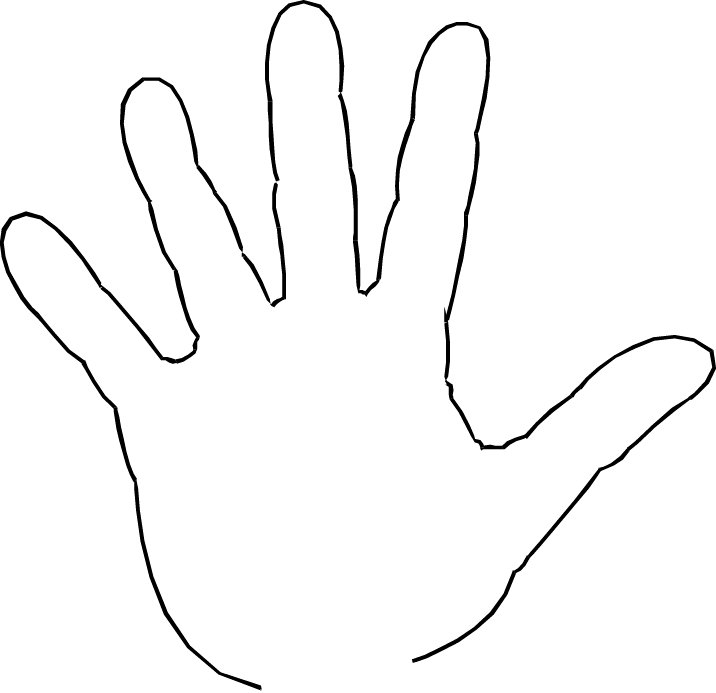 Free Printable Child Handprint Pattern - Free Printable Pattern