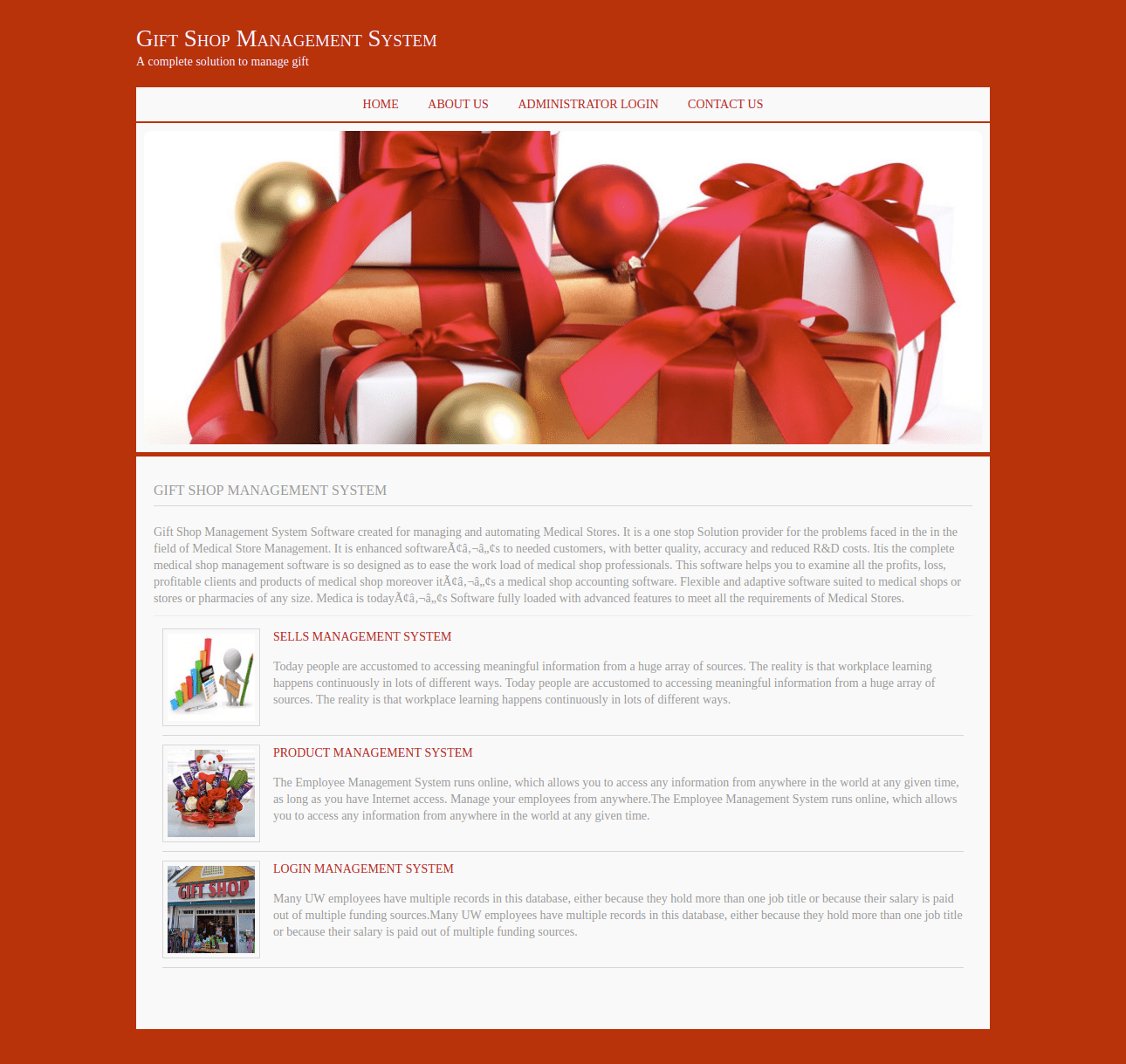 Gift Shop Management System Java Spring Boot MVC MySQL Projects Free