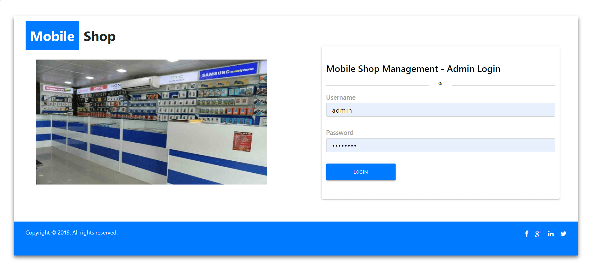 Mobile Shop Management System AngularJS MySQL Projects Free Source