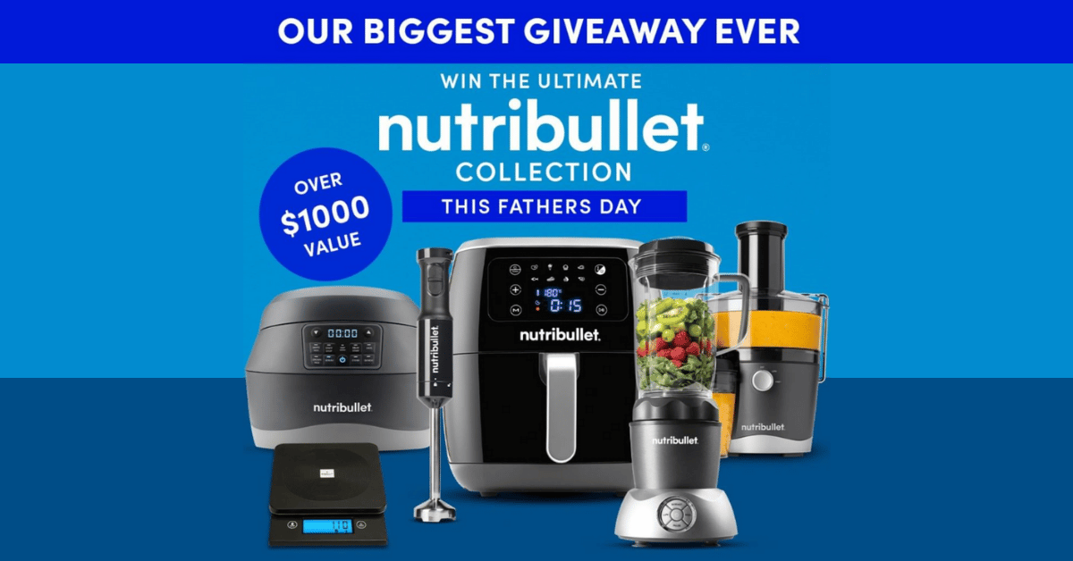 Win A Nutribullet Collection (Blender, Air Fryer, Juicer, GrainCooker