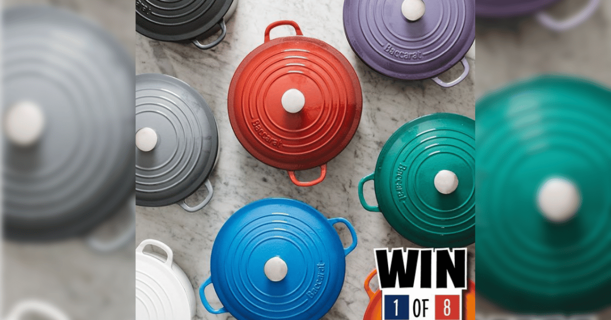 Win 1 Of 8 Baccarat Le Connoisseur Cast Iron French Ovens • Free