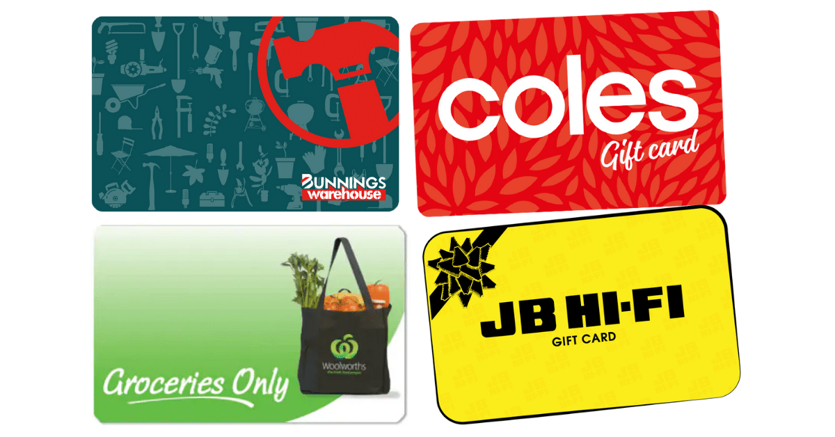 WIN 1 Of 6 1,000 Gift Cards (Woolworths, Coles, Bunnings, JB Hifi