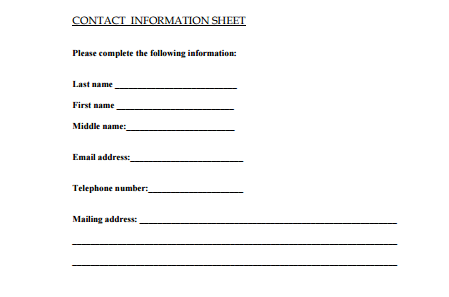 5 Contact Info Templates - Free Sample Templates
