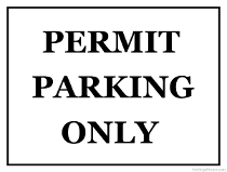 Printable Parking Signs - Print Parking Signs