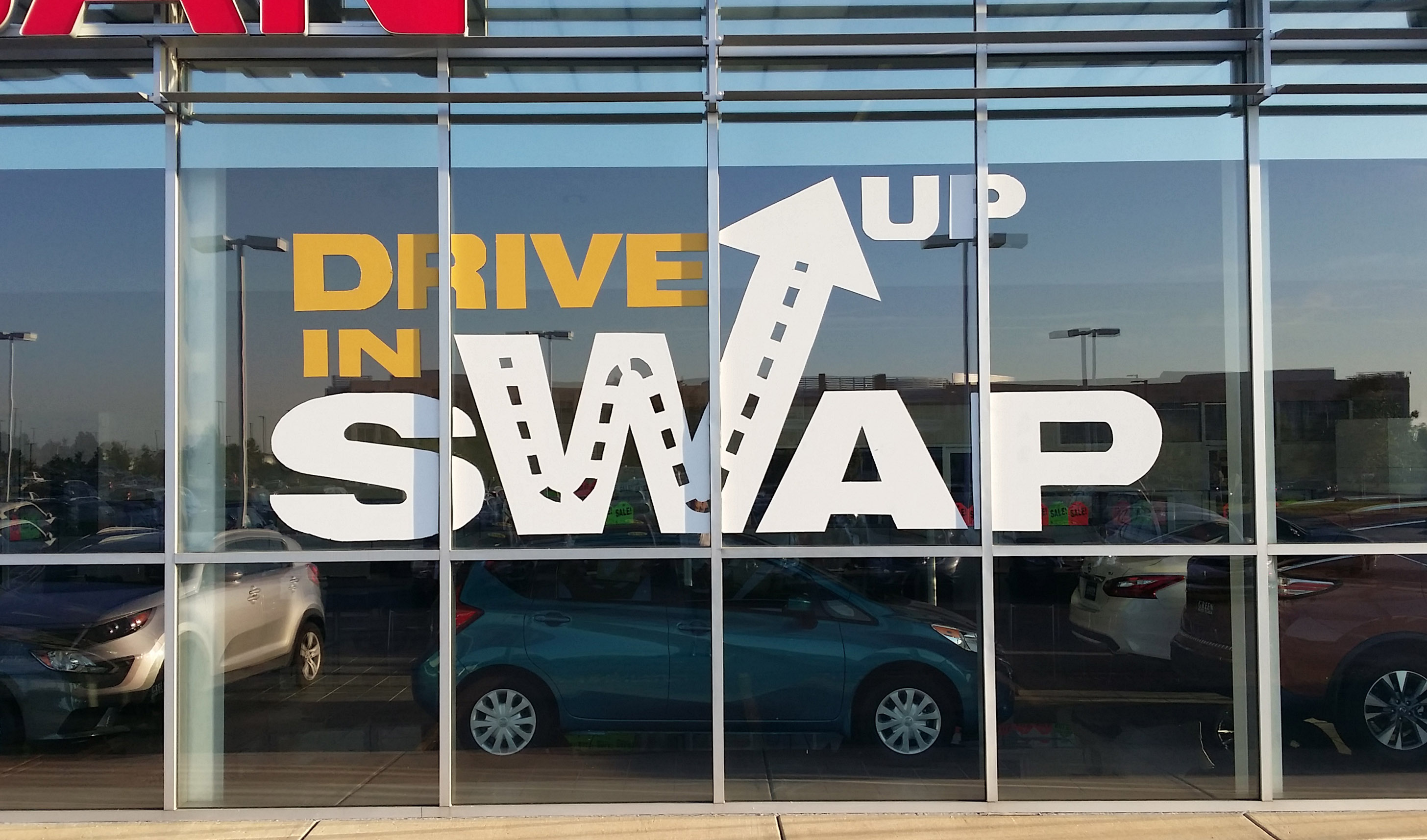 Auto Sale Promotional Window Painting Free Sky Studios