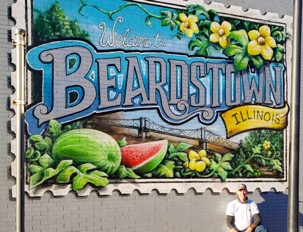 Corn Silo Advertisement Mural ster City, Iowa Free Sky Studios