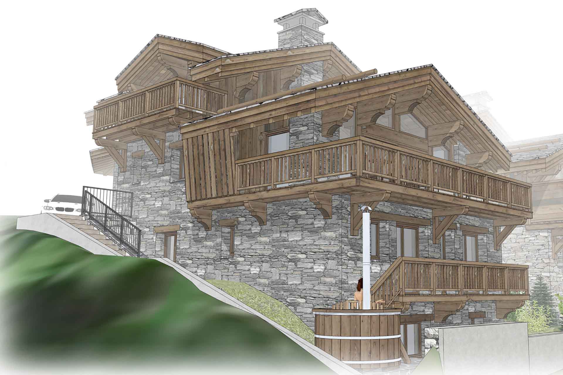 Chalet A, Panorama, st Martin de Belleville Free Spirit Alpine