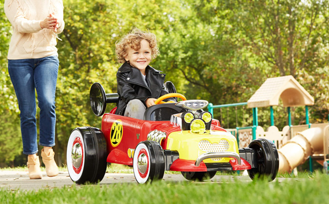 Disney Mickey Mouse Roadster RideOn for JUST 99 + FREE Shipping (Reg