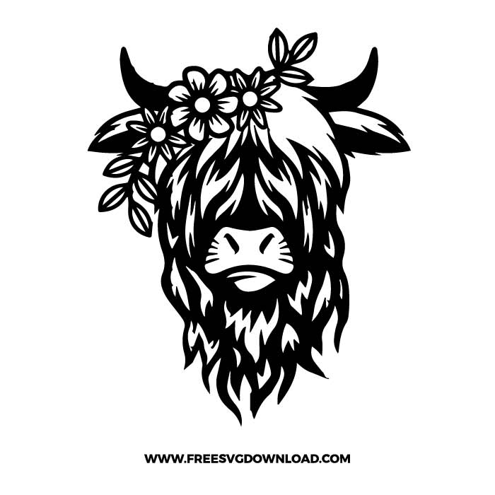 Highland Cow SVG & PNG Free Download 2 Free SVG Download