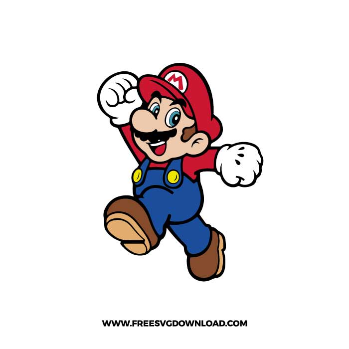 Mario SVG, Instant Download, Svg Png Dxf, Cricut, Cameo, Silhouette