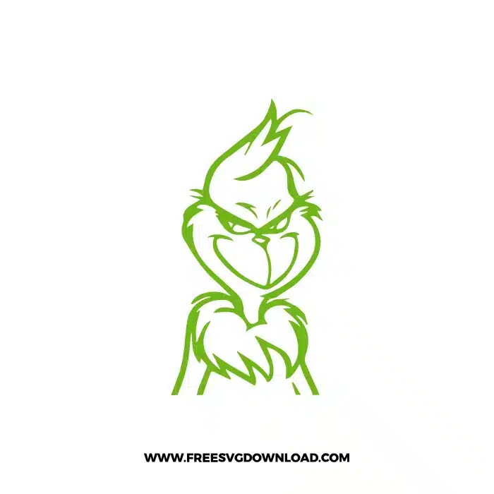 Grinch Outline 2 SVG & PNG Free Cut Files Free SVG Download