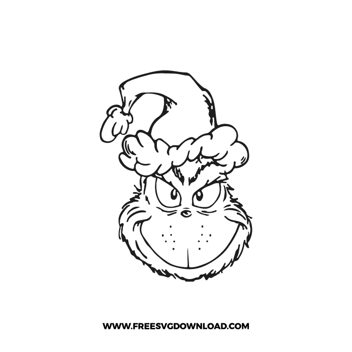 Grinch Outline 4 SVG & PNG Free Cut Files Free SVG Download