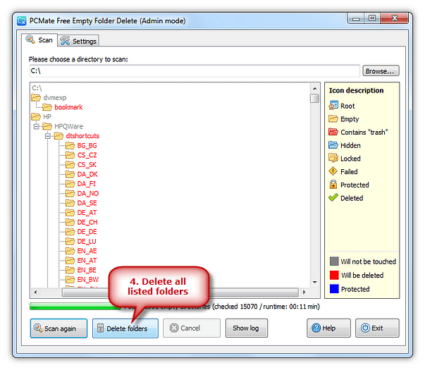 PCMate Free Empty Folder Delete Free Empty Folder Removal Software