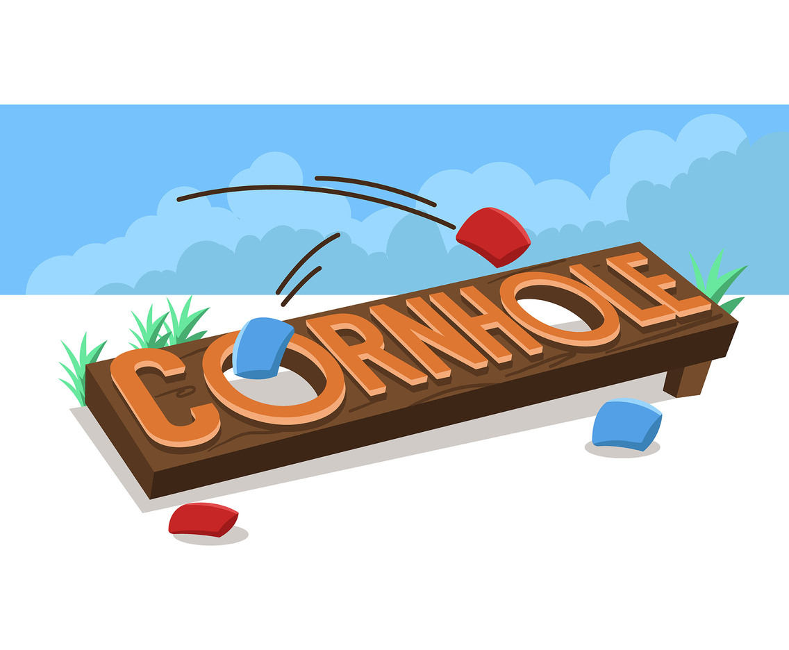 Cornhole Vector In White Background Vector Art & Graphics