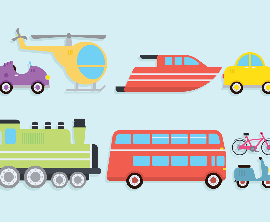 Transportation Clipart Set Vector Art & Graphics