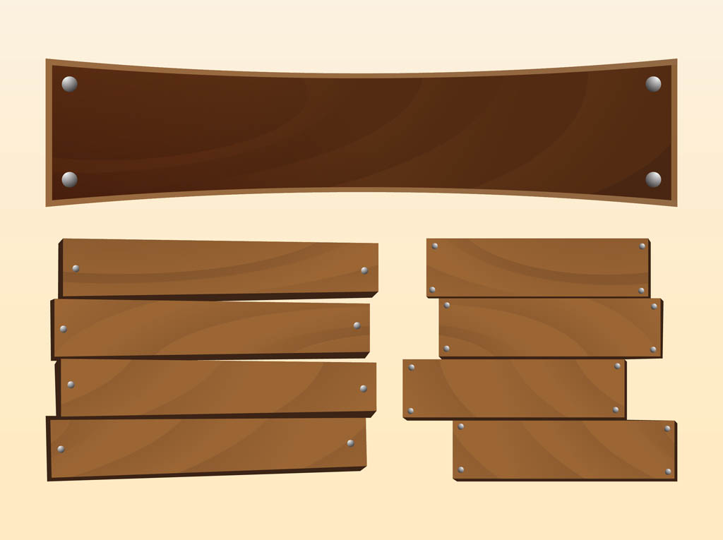 Wooden Signs Vector Art & Graphics
