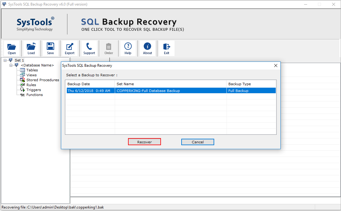 SQL Server BAK File Not Visible Repair & Restore SQL Backup File