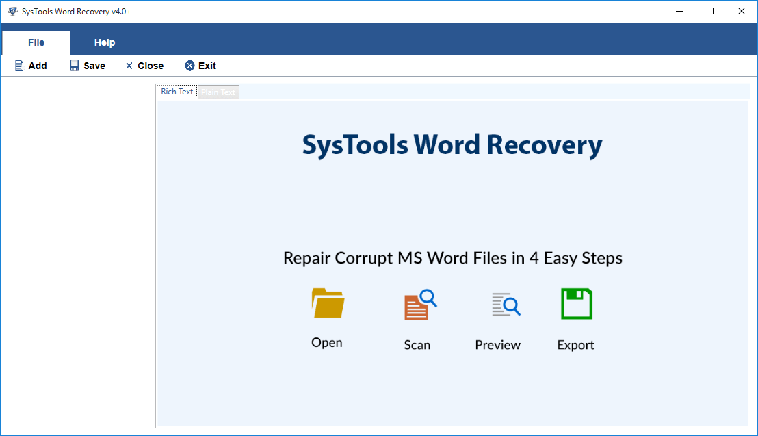 DOCX Viewer Open & Read Corrupted Microsoft Word Document Files