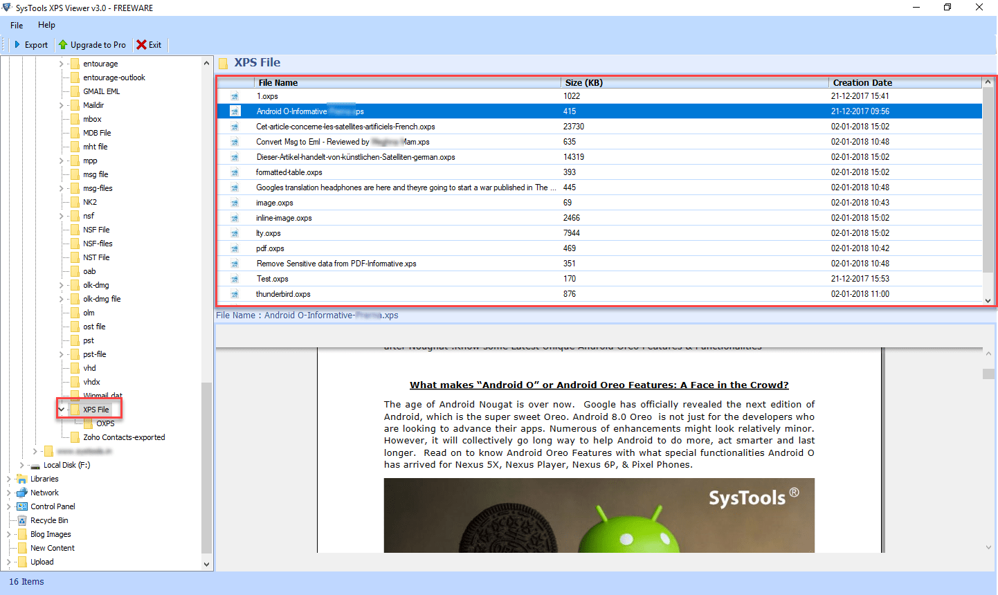 Free XPS Viewer Software Open & Read XPS, OXPS File Content