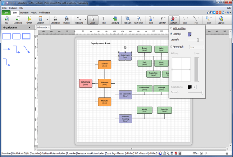 ClickCharts FlussdiagrammSoftware Screenshots Freeware