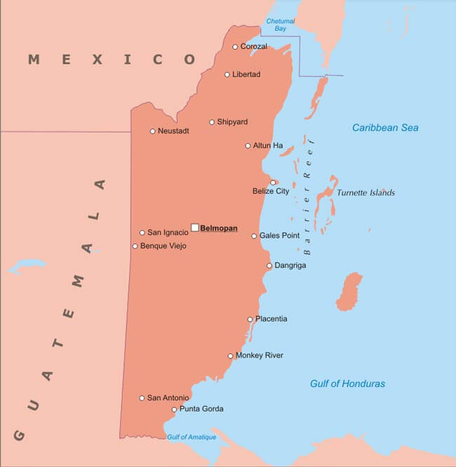 Belize Political Map