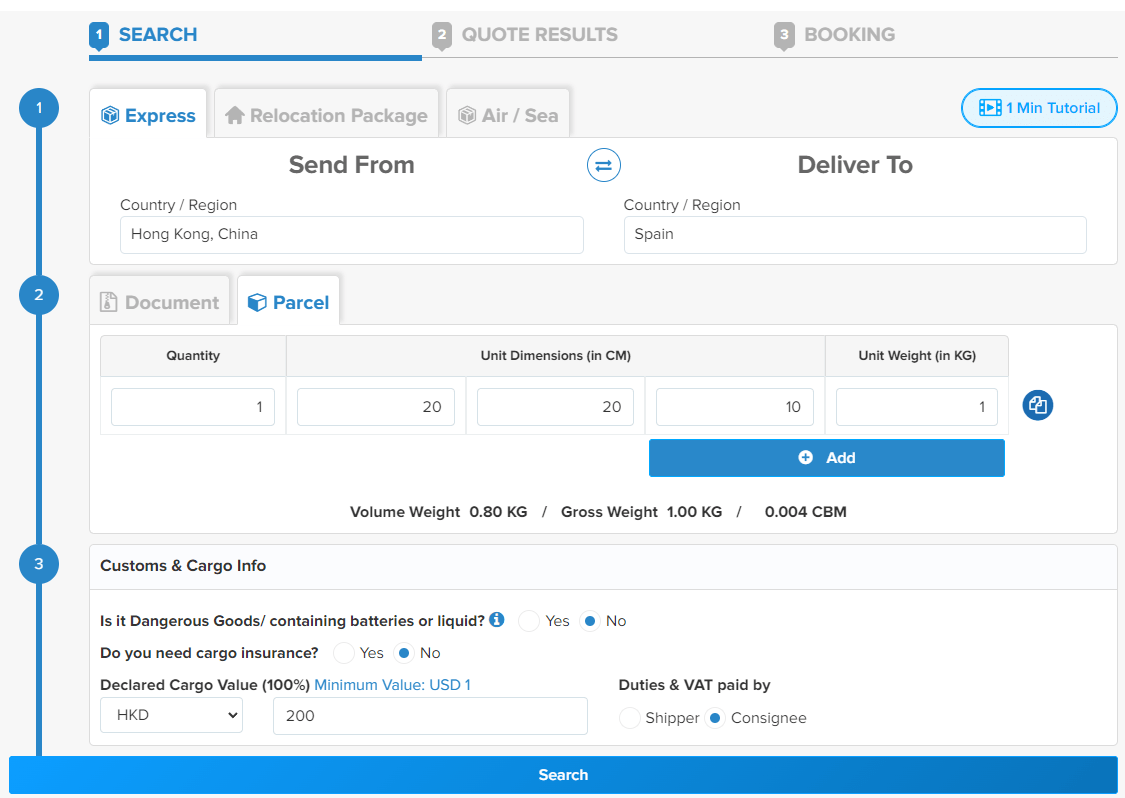 Parcel to Spain The Cheapest Courier HK to Spain