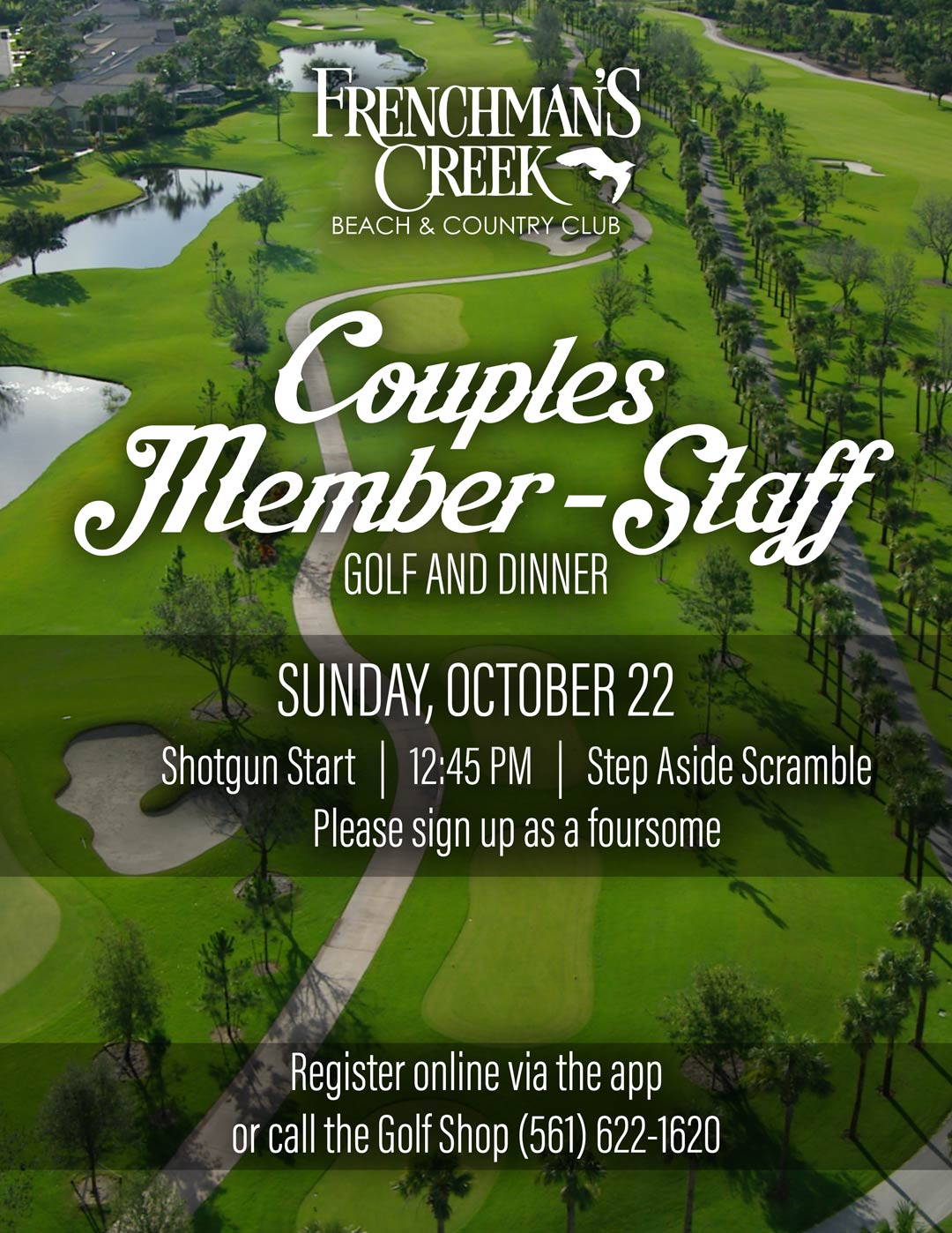 Frenchman's Creek Beach & Country Club Couples MemberStaff Golf and Dinner
