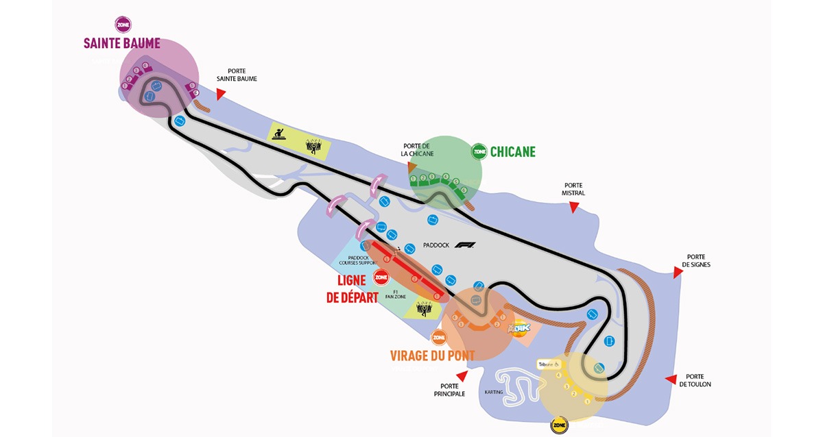Circuit Du Castellet Carte Grand Prix de France de Formule 1 Le plan du circuit 2019 Le