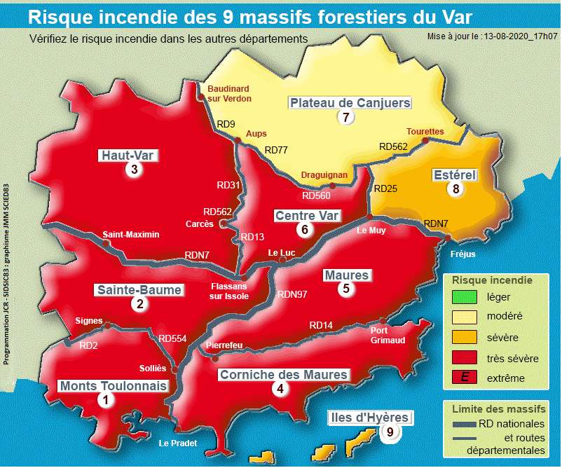 Pain Points Risques incendies 6 massifs fermés au public ce vendredi dans le Var