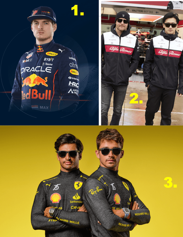 RayBan,  Eyewear, Blenders… Formule 1 et les yeux dans