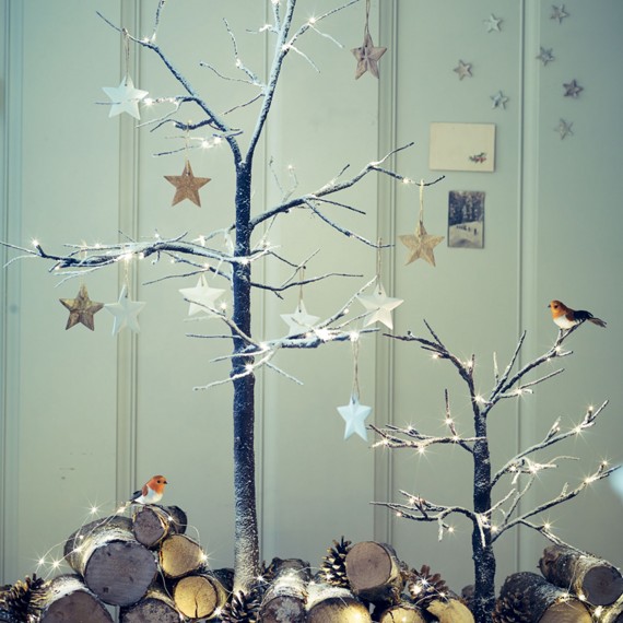 Frosted effect light up twig Christmas trees Fresh Design Blog